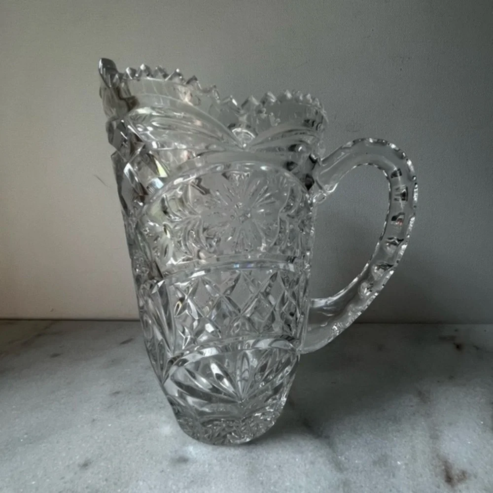 Faceted Daisy Burst Pitcher